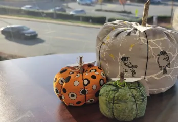 Recycled Fabric Fall Pumpkin DIY