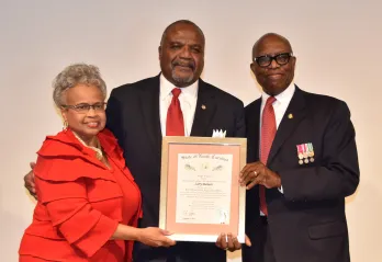 Larry Burnett receives the NC Long Leaf Pine Award