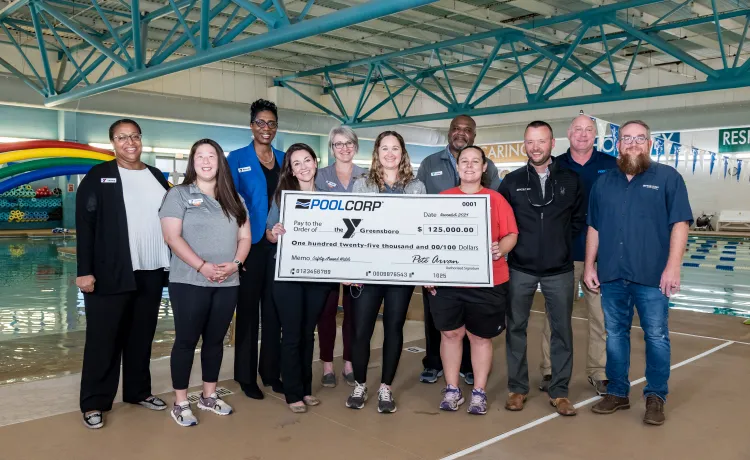 YMCA of Greensboro receives funds for water safety classes. 