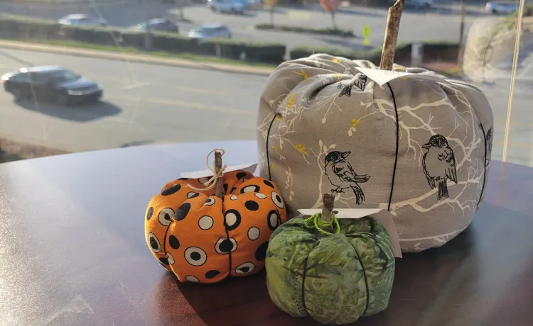 Recycled Fabric Fall Pumpkin DIY