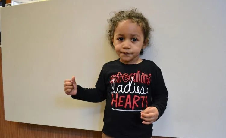 Student at the Hayes-Taylor YMCA preschool. 