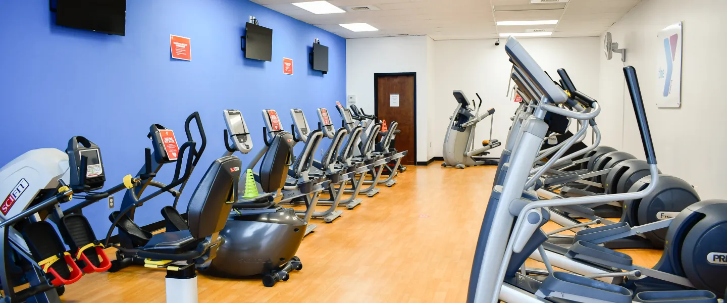 A photo of a fitness room at the Stoney Creek YMCA.