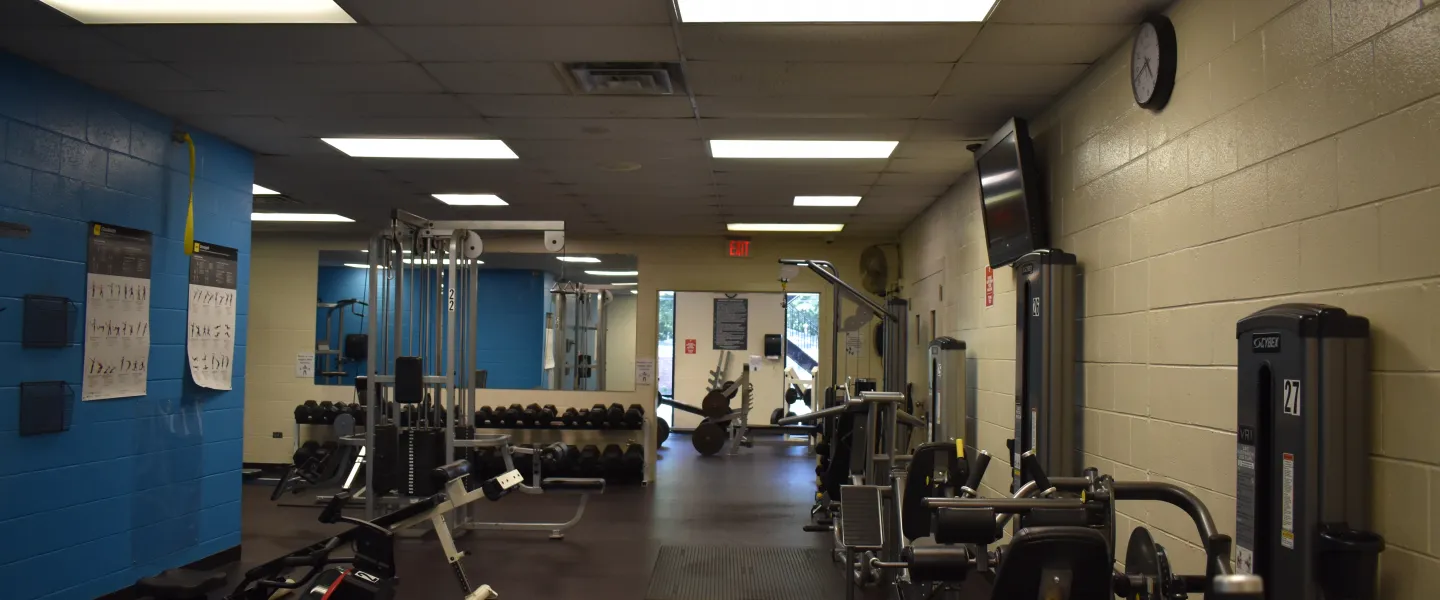 A photo of the Reidsville YMCA's weight room.