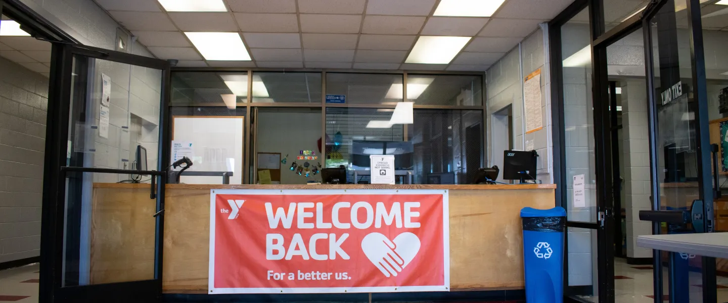 A photo of the Reidsville YMCA's lobby.