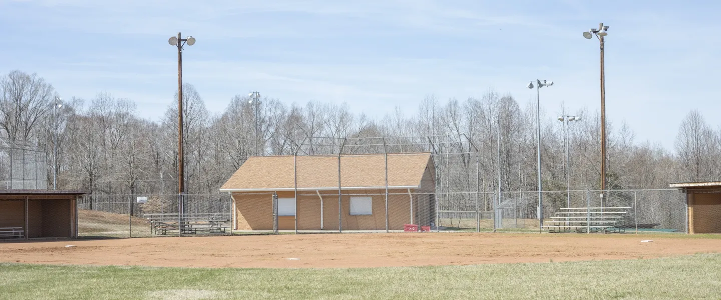 A photo of the baseball field at the Eden YMCA.