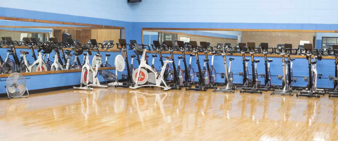 A photo of an exercise room at the Eden YMCA.