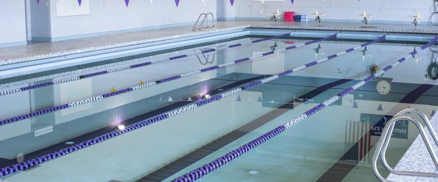 A photo of the pool at the Eden YMCA.