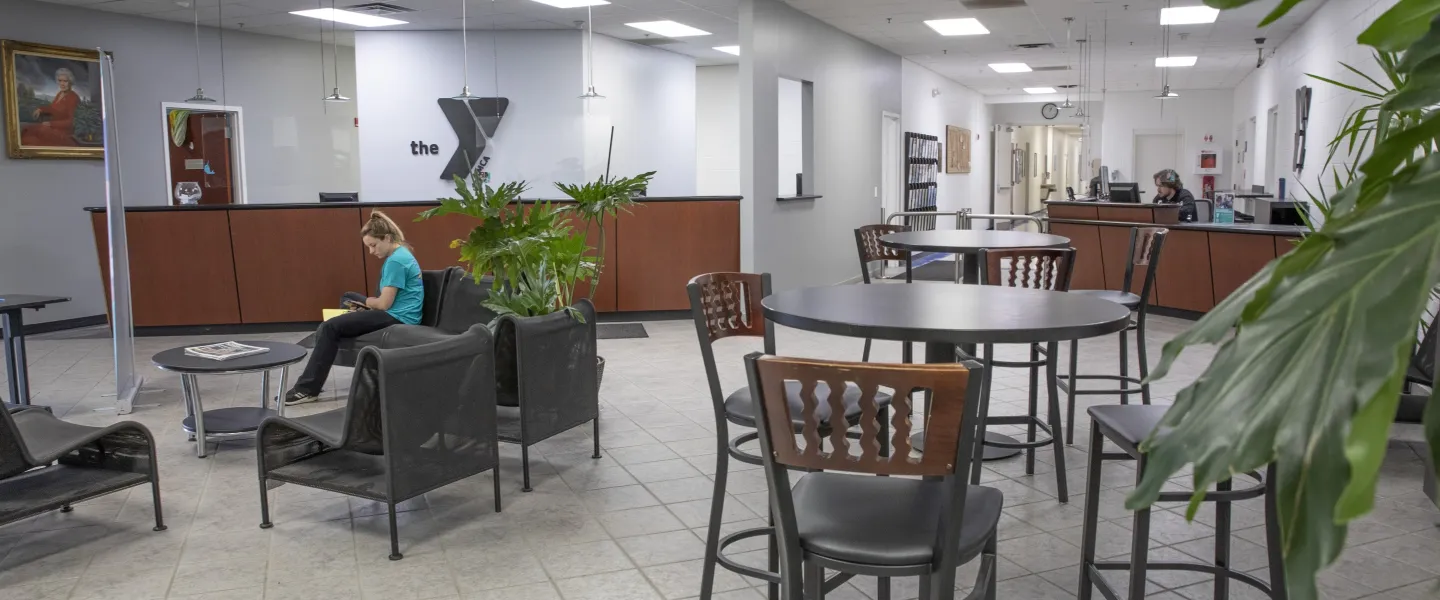 A photo of the lobby in the Ragsdale YMCA branch.