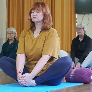 Woman doing yoga. 