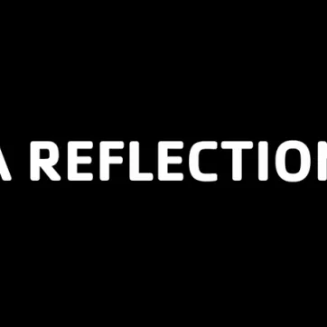 reflection graphic on black background