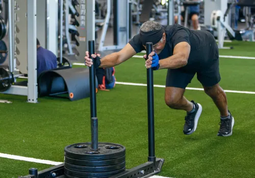 Man working out at Bryan Family YMCA of Greensboro